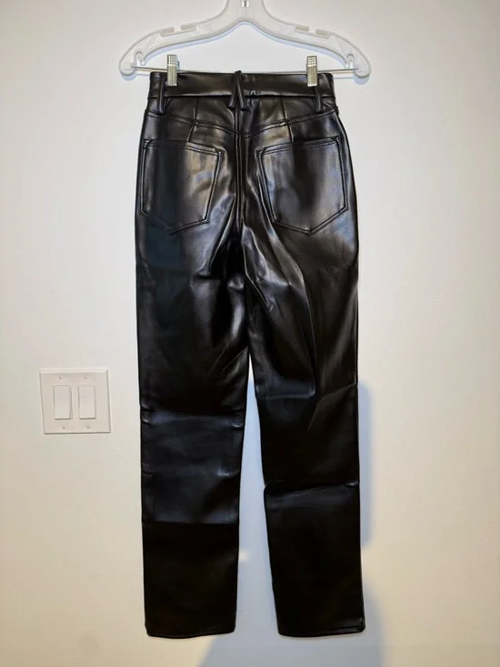 Good American Black Faux Leather Pants - Picture 2 of 5